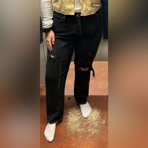 Abercrombie & Fitch Black Dad High Rise Jeans